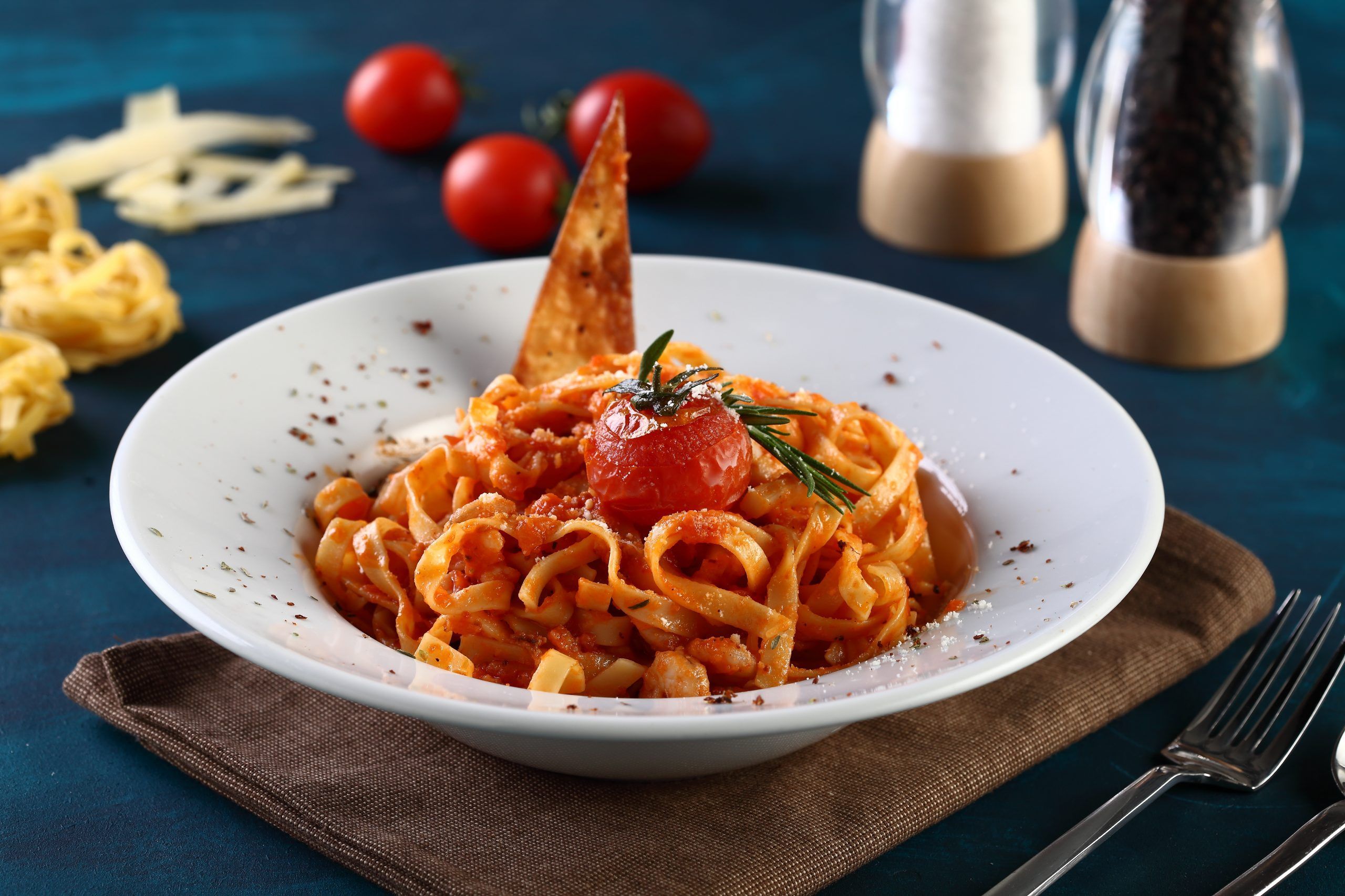 Tallarines en salsa Donna