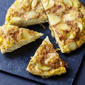 Mini tortilla de papas con cebolla