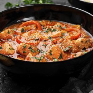 Ragout de salmón con verduras