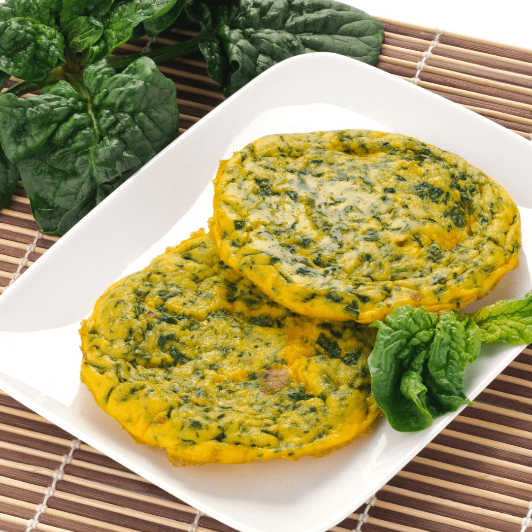 Mini tortilla de papas y espinacas