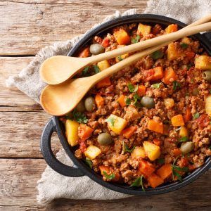 Picadillo de carne a la campesina con papas